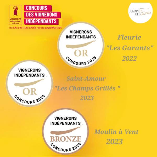 Récompenses au concours des Vignerons Indépendants de Paris